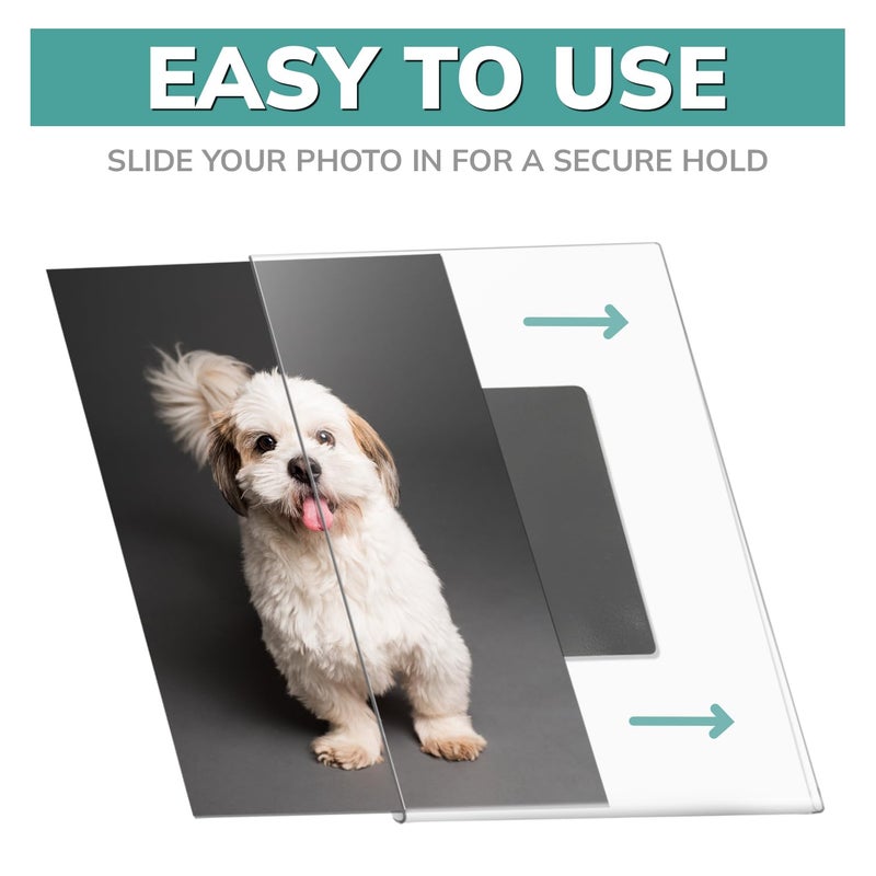 pbf PHOTO BOOTH FRAMES pbf 4x6 Magnetic Picture Frames for Refrigerator | 4 x 6 Clear Magnetic Acrylic Frames | Magnetic Photo Holders for Fridge, Locker, Photo Board, Art Display, Sign Holder (50-Pack) - Image 5